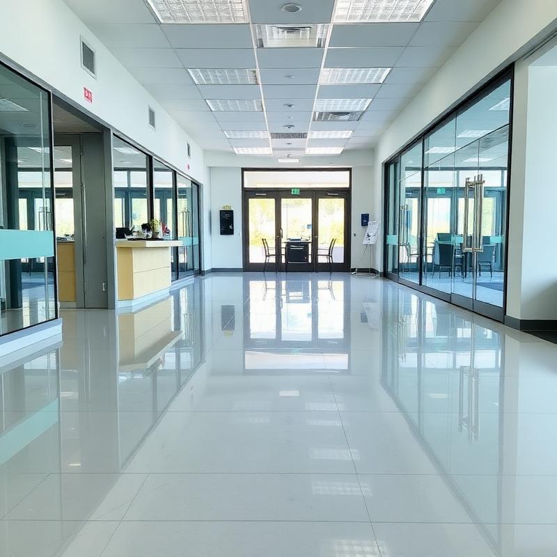 Cleaned commercial office reception